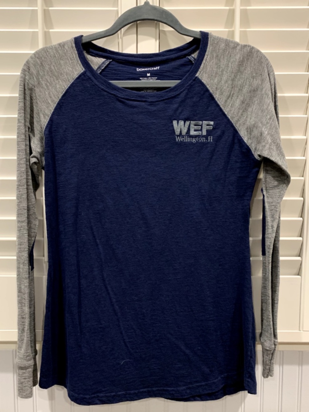 WEF Wellington Winter Equestrian Festival Boxercraft Navy Riding - size M